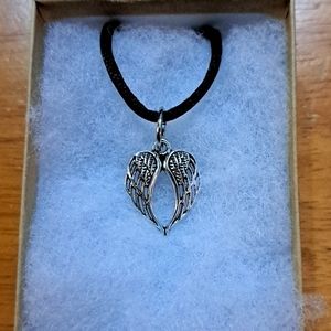 Silver Angel Wings Necklace